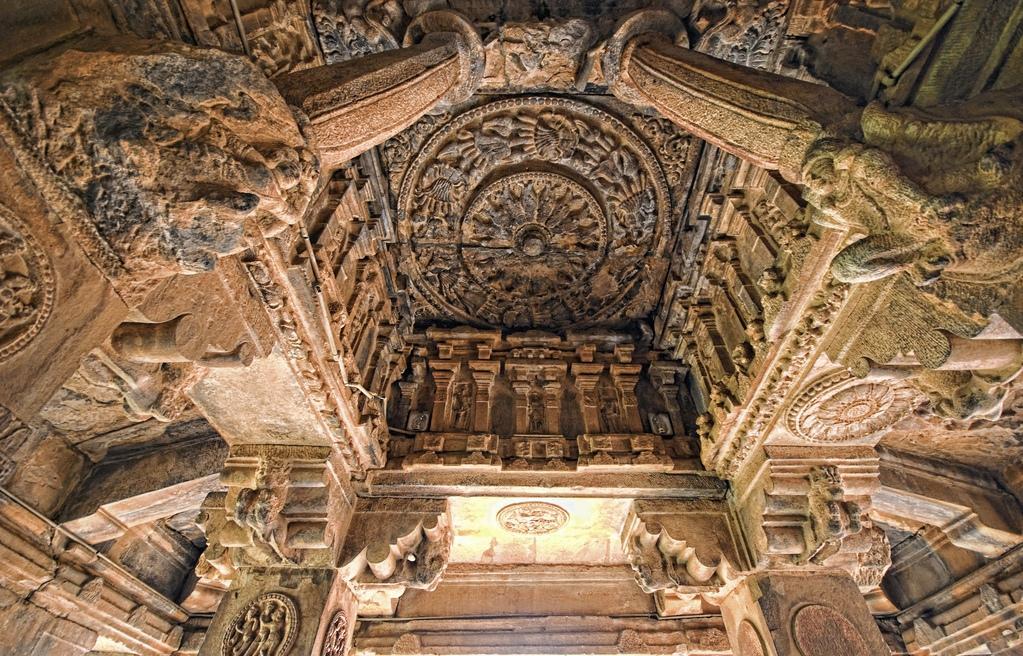 Ceiling carvings of Durga temple, Aihole