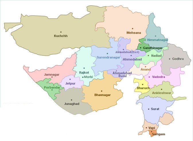 Gujarat Tourist Map