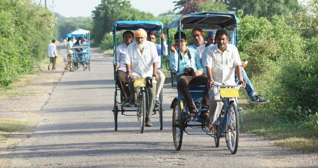 Rickshaw ride in Bharatpur