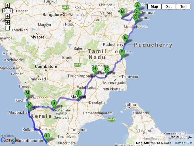 13 Days Glimpses of South India Tour from Chennai