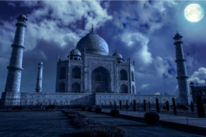 Taj Mahal on a Full Moon Night