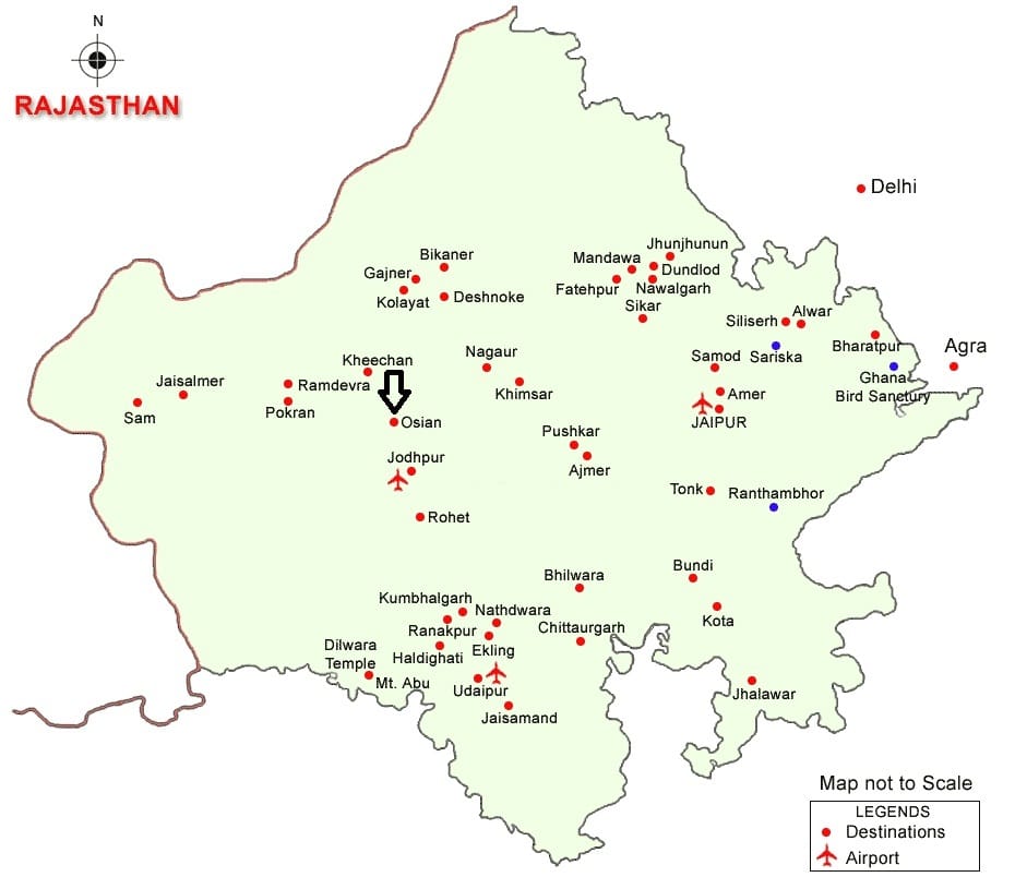 Osian Location Map